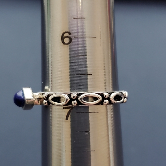 Barse Sterling Set of 3 Onyx & Lapis Stack Rings NWT - Picture 11 of 16